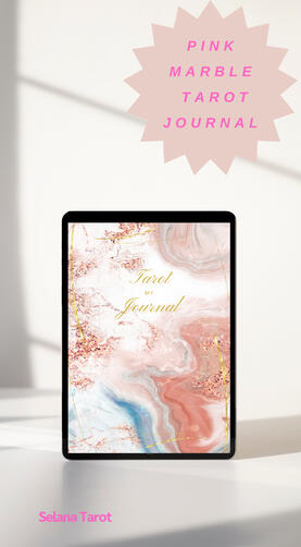Pink Marble Tarot Journal